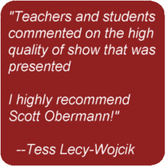 teachers and students commented on the high quality of show that was presented.
